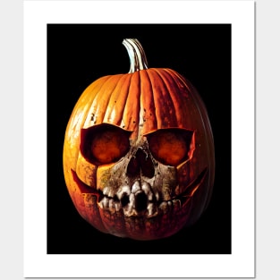 Scary Halloween Pumpkin Art Posters and Art